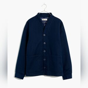 Nwt! Madewell Stitched-Texture quilted cotton Jacket navy blue size large chore